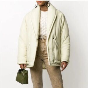 Isabel Marant Boreal Oversized Puffer Coat Chalk NWT